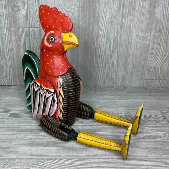 Other - Large hand painted folk art chicken /rooster decoration shelf sitter